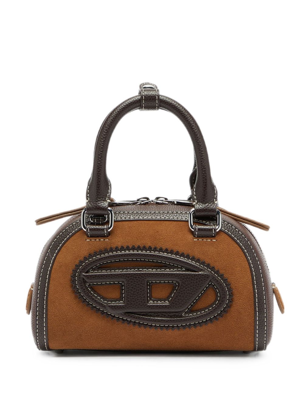 Diesel Leather Top Handle Bag Brown