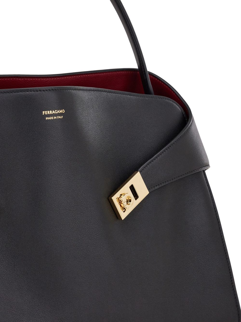 Ferragamo Gancini Shoulder Bag BLACK