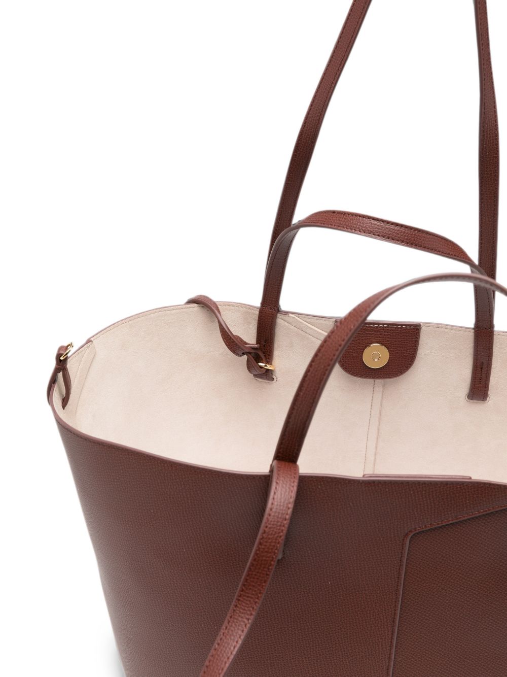 Emporio Armani Leather Tote Bag BROWN