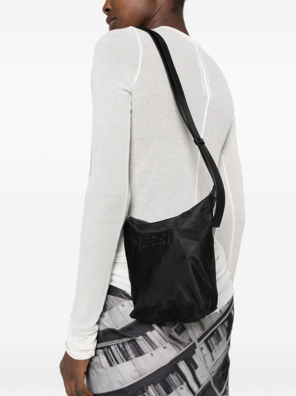 MM6 Maison Margiela Satin Crossbody Bag BLACK