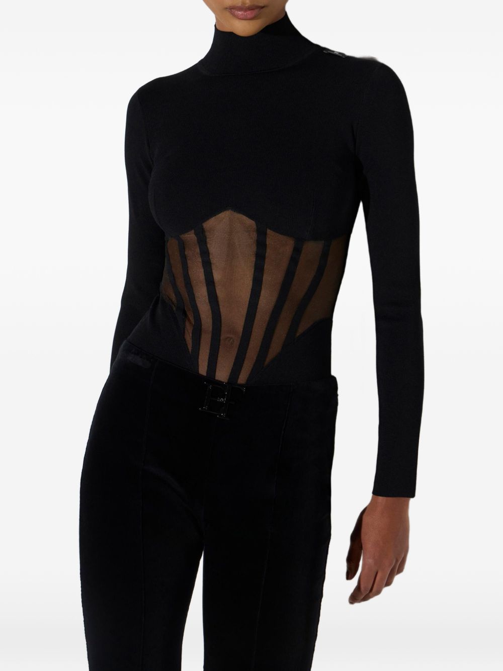 Elisabetta Franchi Top BLACK BLACK