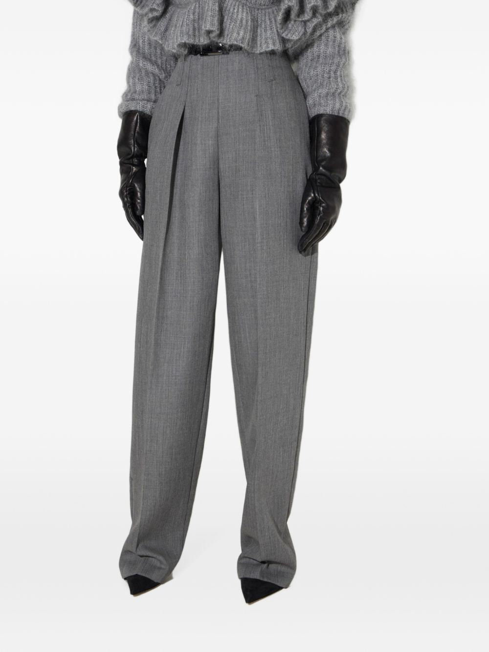 Elisabetta Franchi Trousers Gray Gray