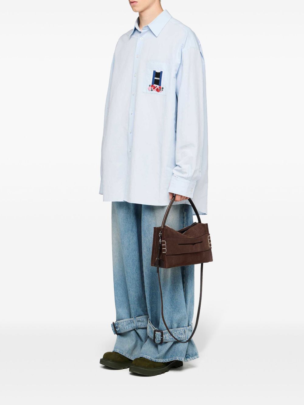 JW Anderson Suede Shoulder Bag BROWN