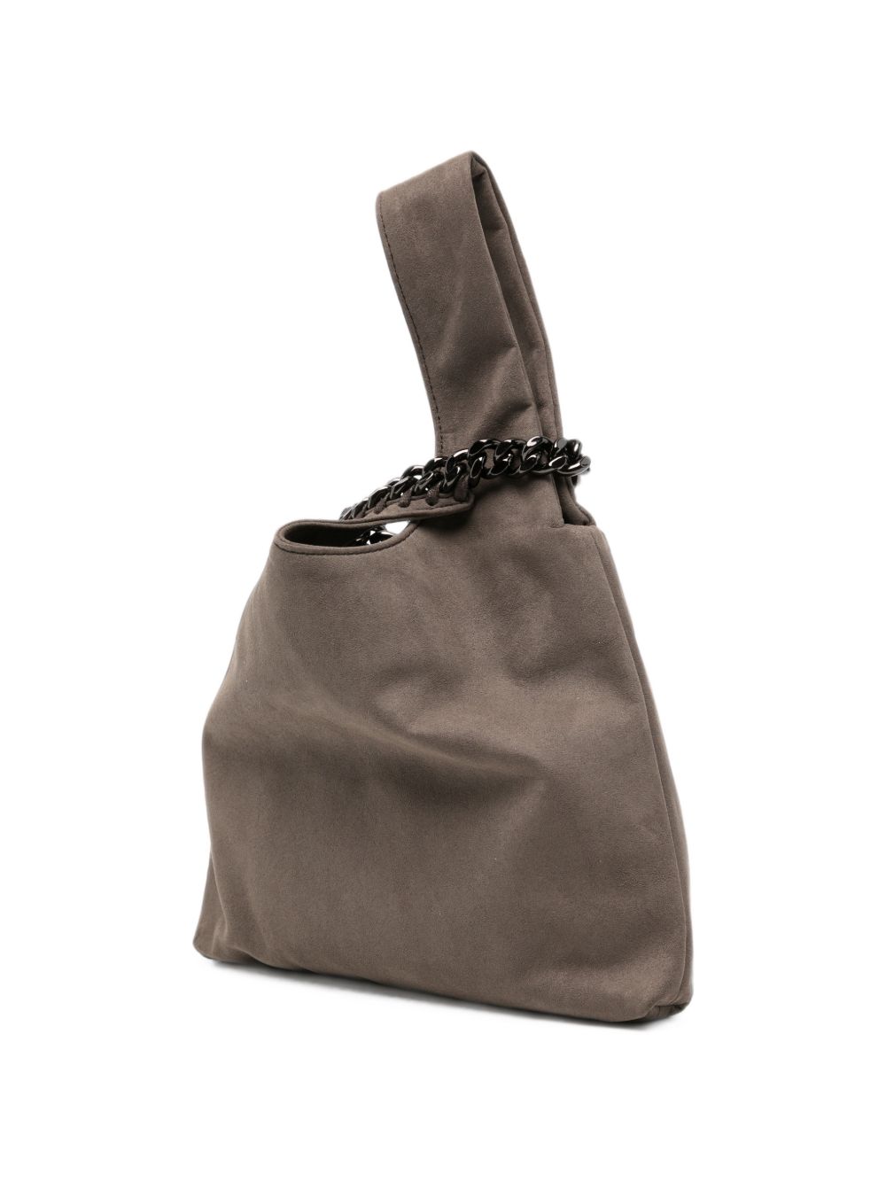 Stella McCartney Chain-Trim Suede Shoulder Bag BROWN