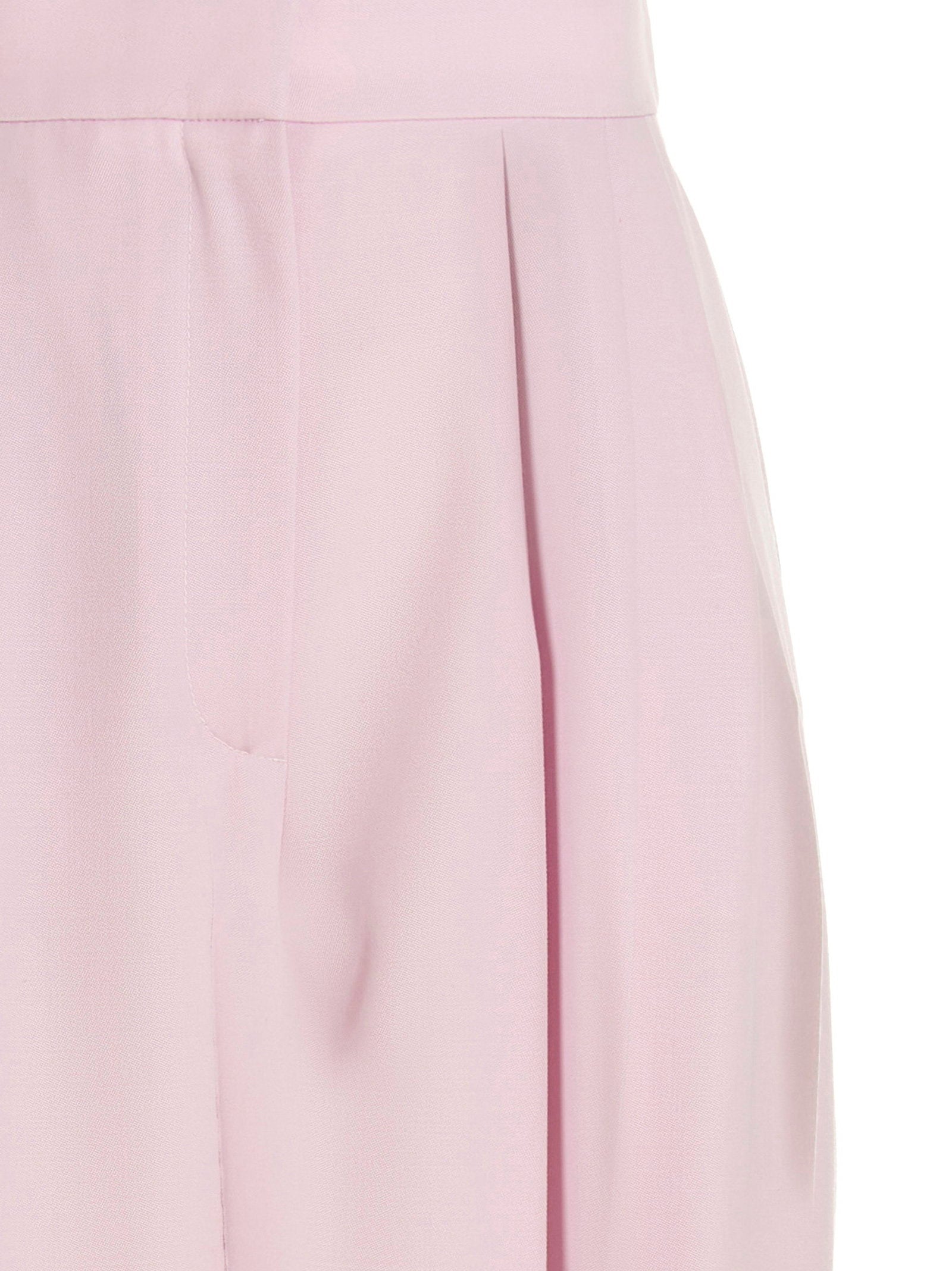 Alexander McQueen Pants With Front Pleats Pink