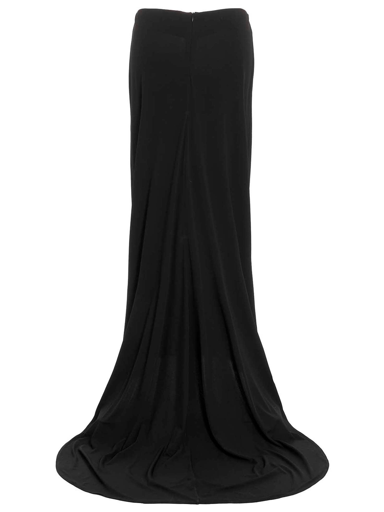 Magda Butrym Asymmetrical Long Skirt Black