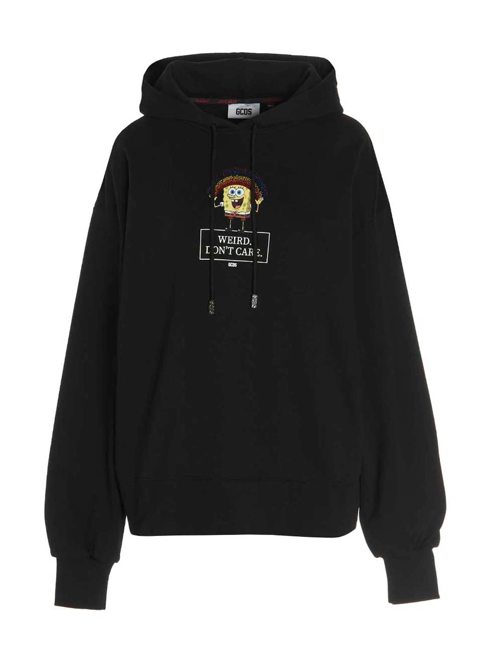 Gcds Dont Care Capsule Hoodie With Dont Care Capsule Black