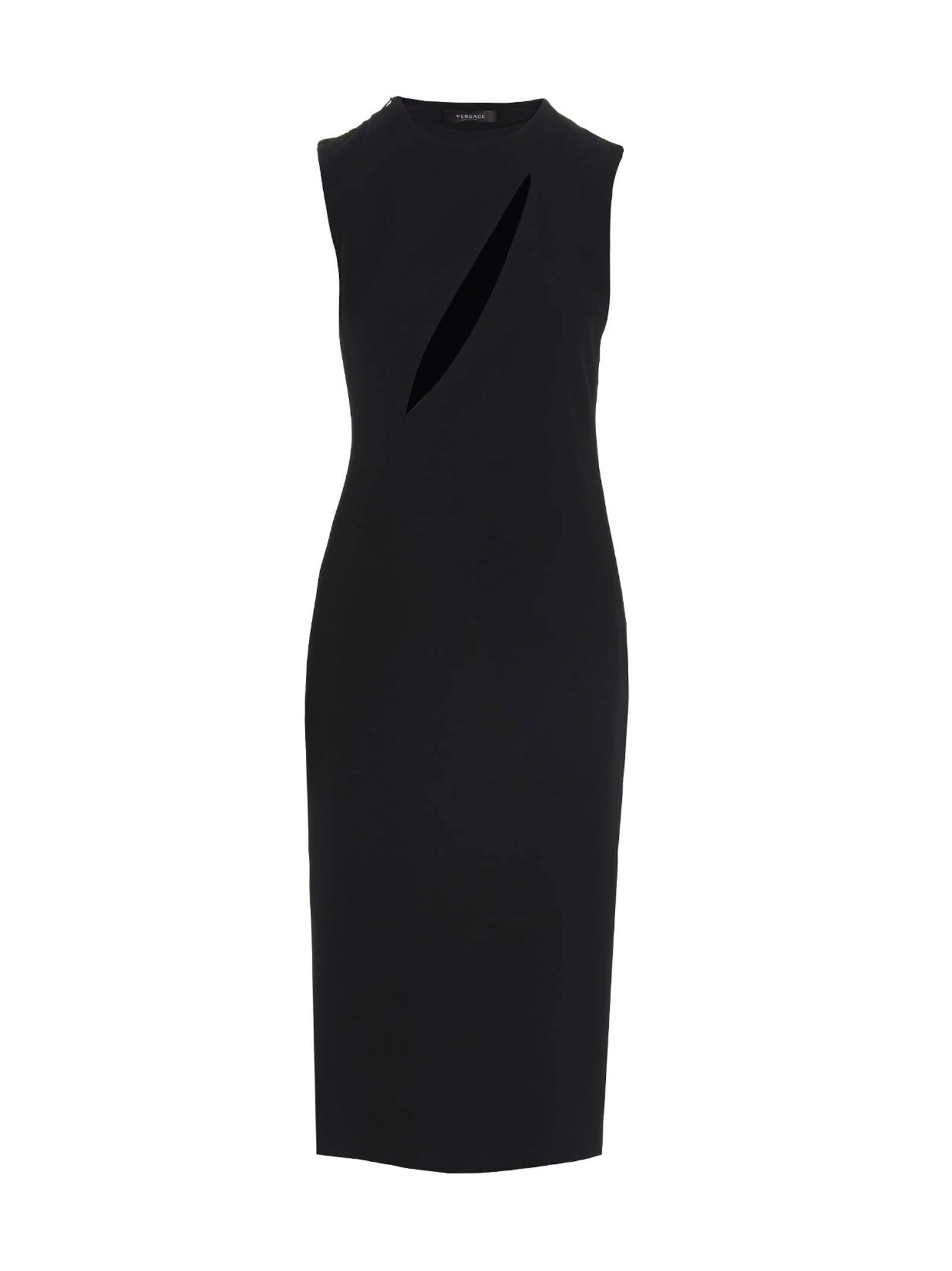 Versace Cut Out Midi Dress Black