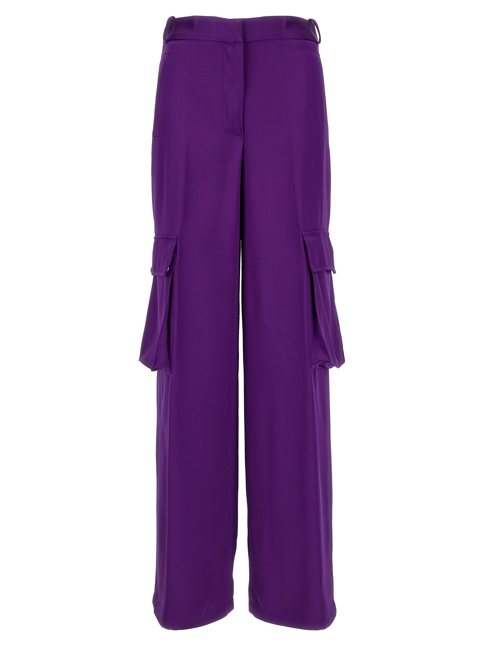 Versace Satin Cargo Pants Purple