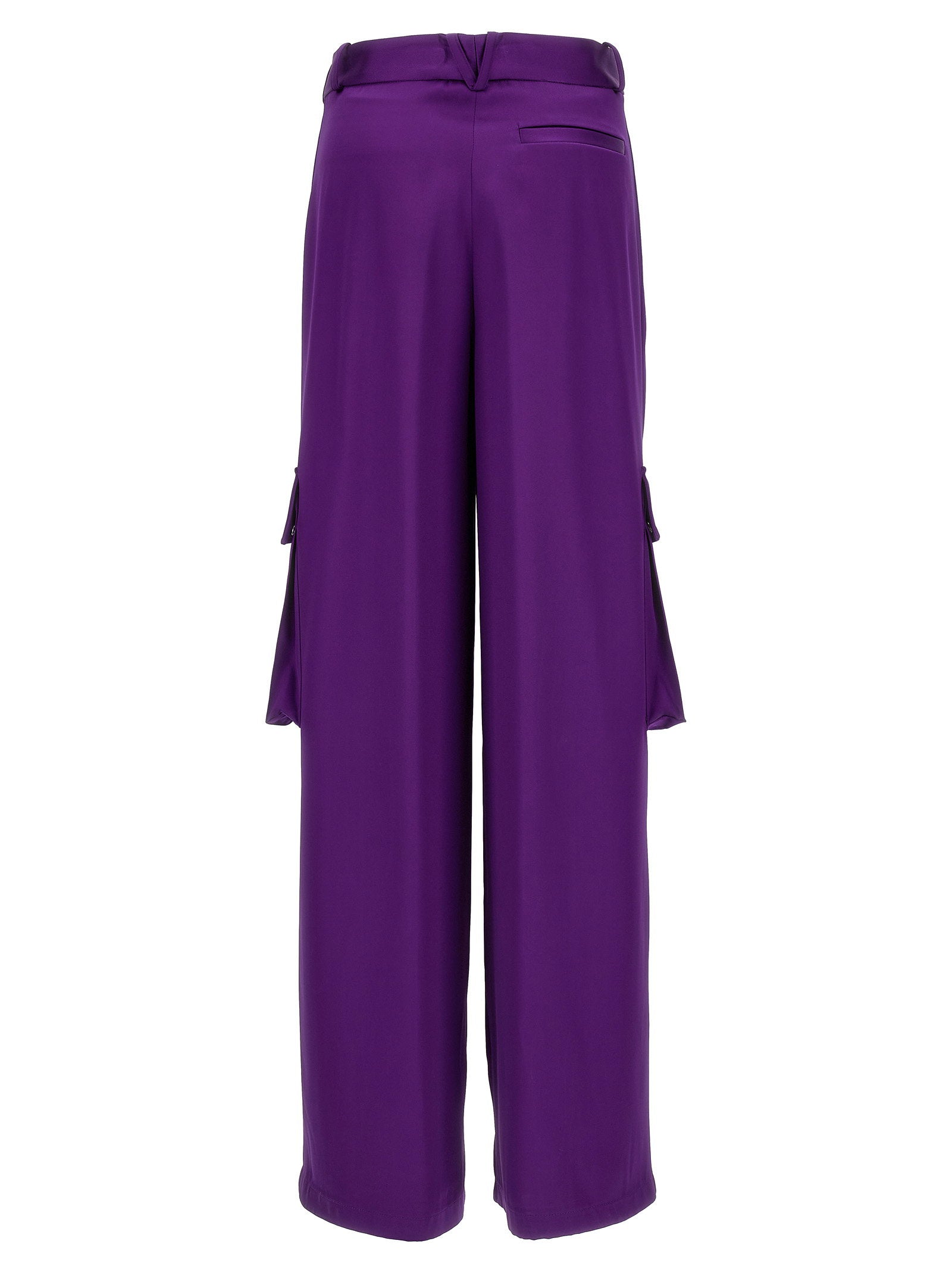 Versace Satin Cargo Pants Purple