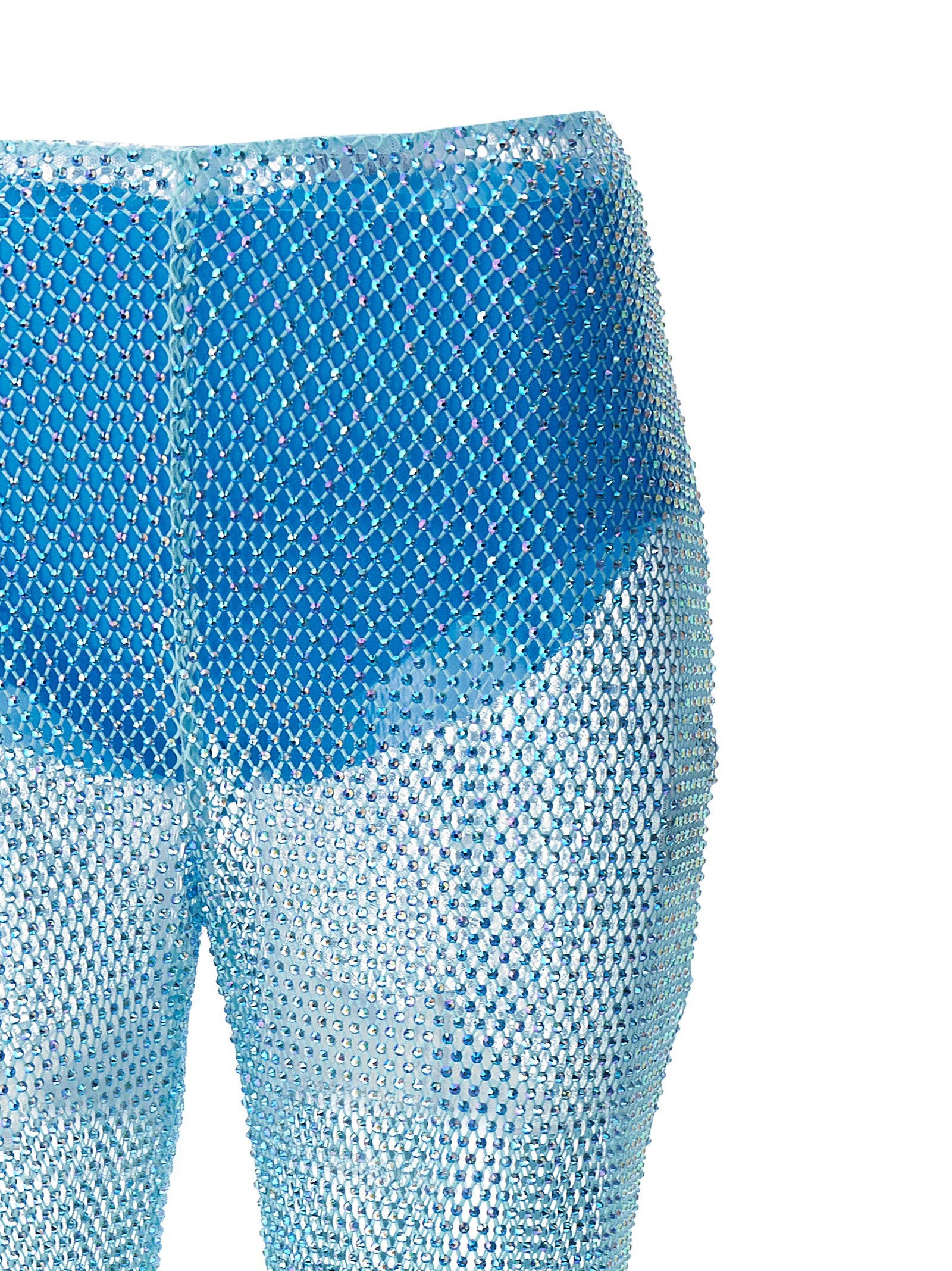 Giuseppe Di Morabito Sequin Mesh Pants Light blue