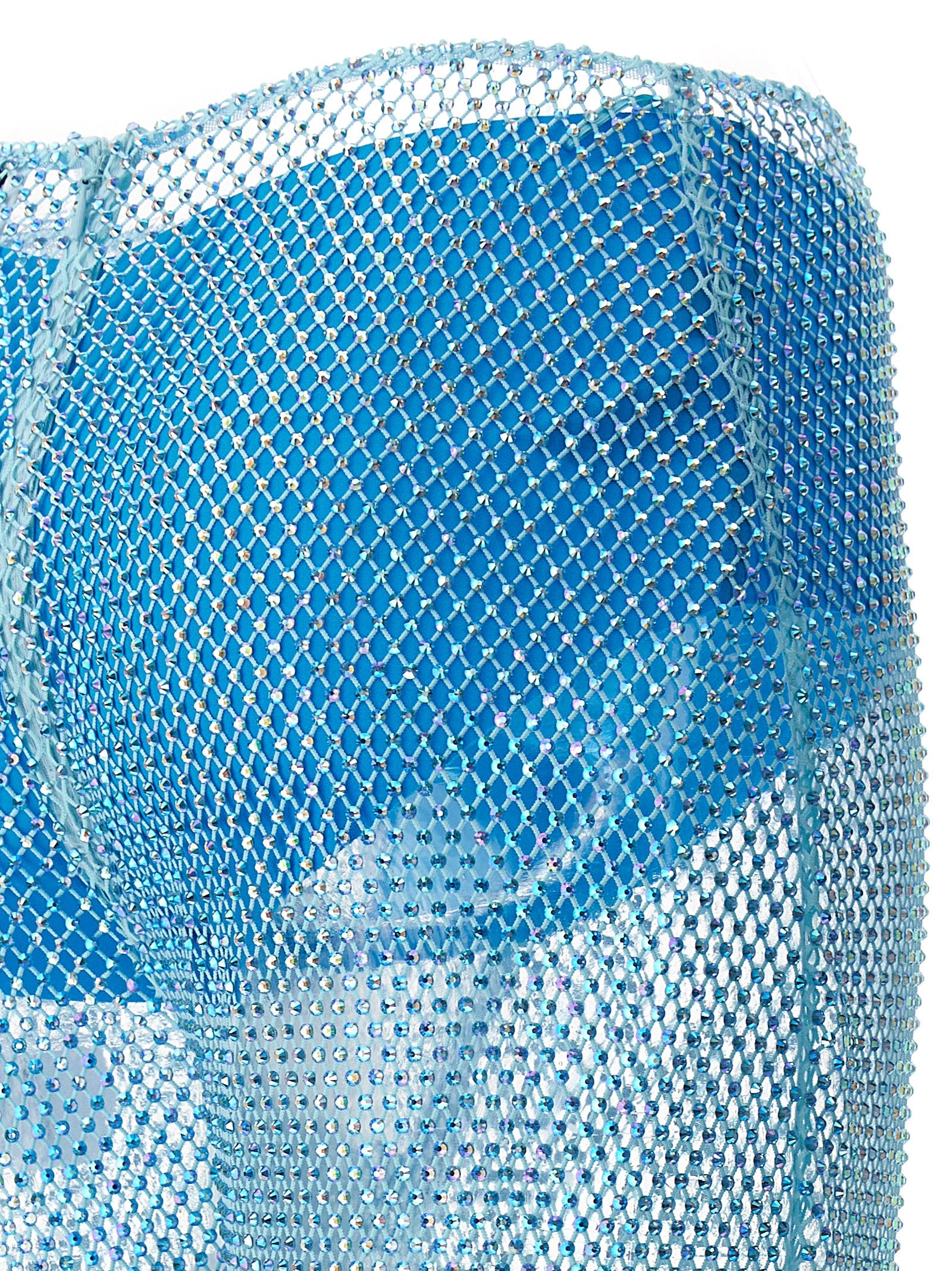 Giuseppe Di Morabito Sequin Mesh Pants Light blue