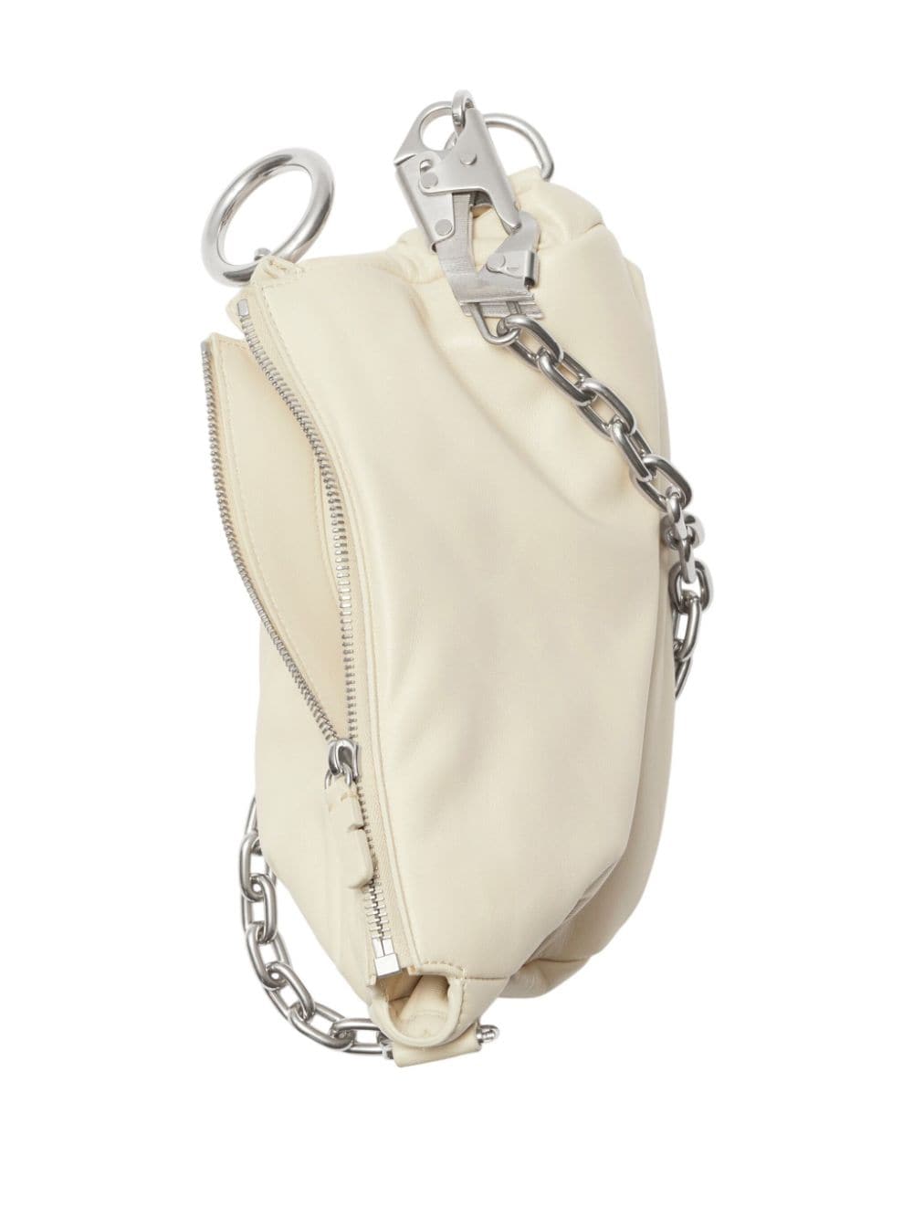 Burberry Small Knight Leather Shoulder Bag White