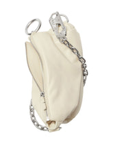 Burberry Small Knight Leather Shoulder Bag White