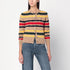 Polo Ralph Lauren Cable-Knit Wool and Cashmere Striped Cardigan Pink