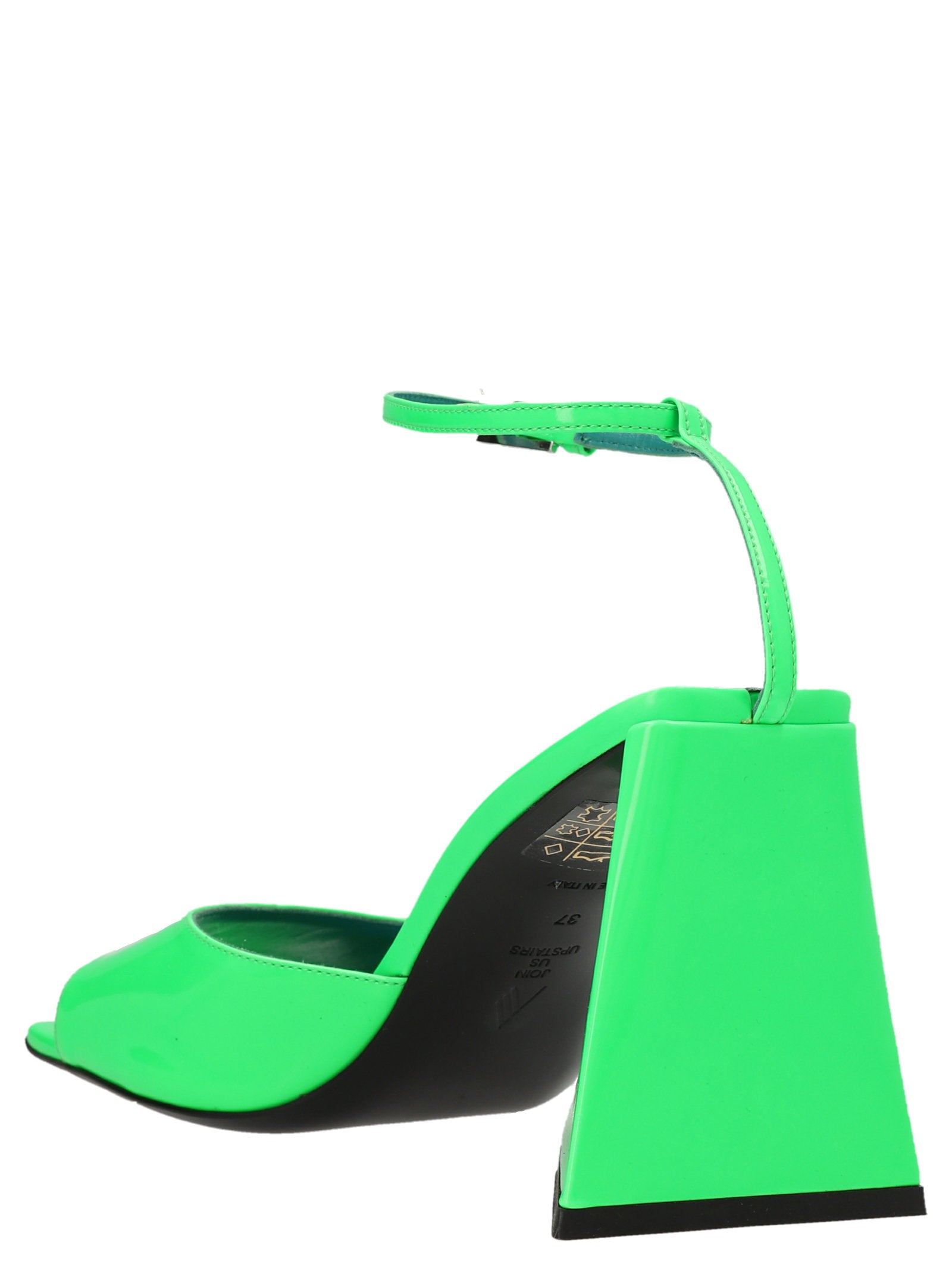 The Attico Piper Sandals Green