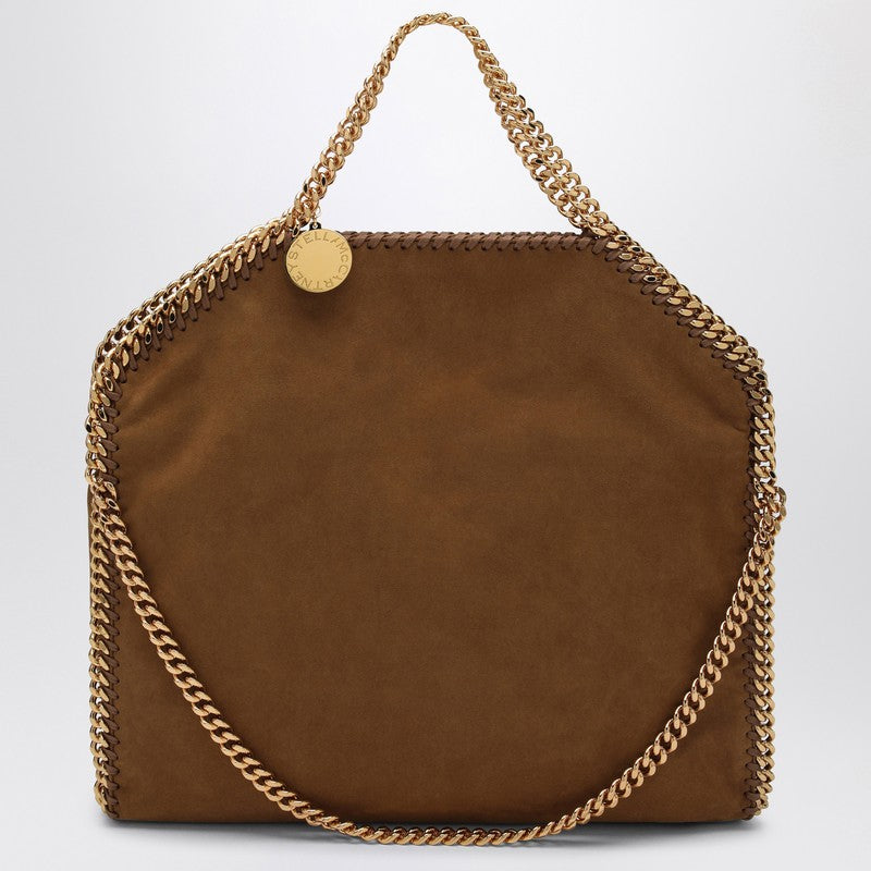 Stella McCartney Brandy Falabella Fold Over Tote Bag Brown