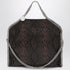 Stella McCartney Falabella Fold Over Shoulder Tote in Snake Print Brown