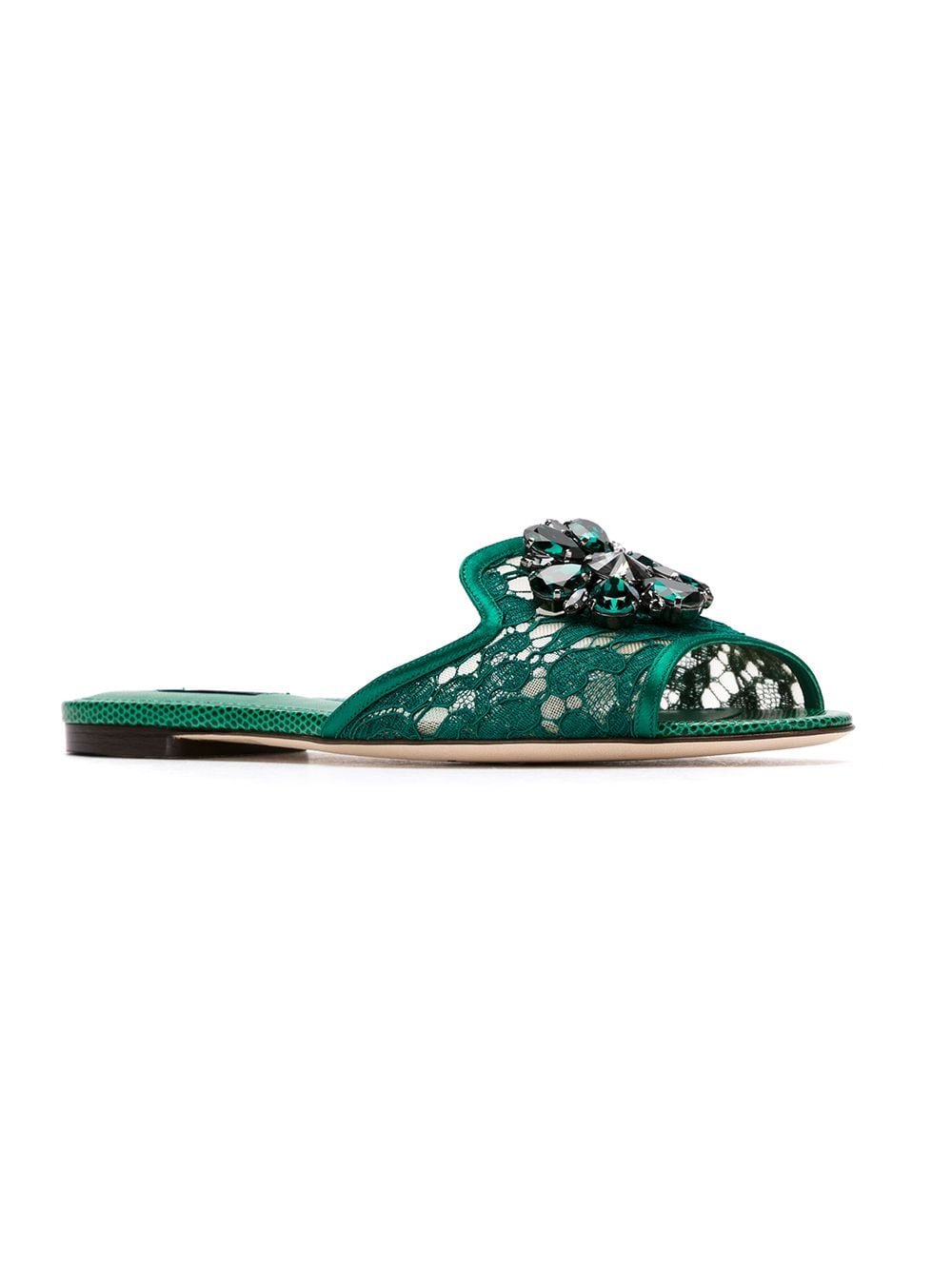 D&G Crystal Slides Green