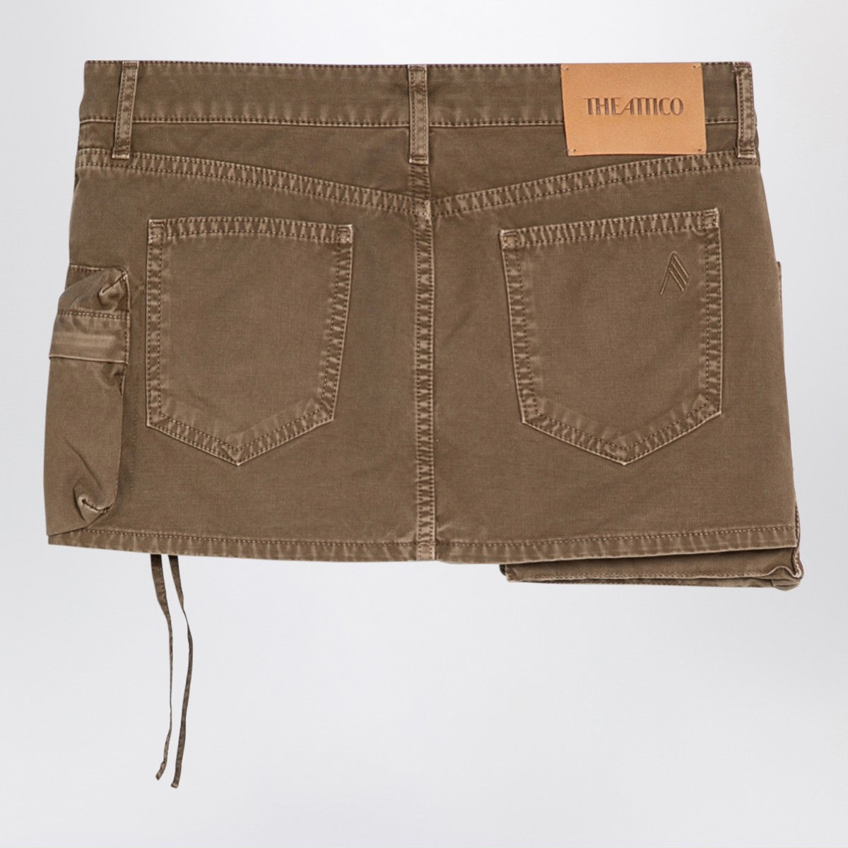 The Attico Fay Cargo Miniskirt khaki