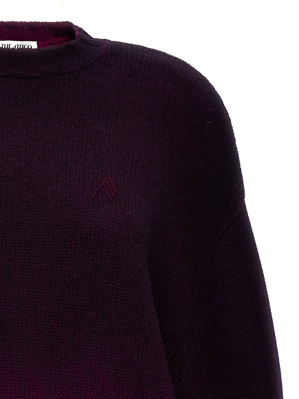 The Attico Oversized Knit Dress Purple