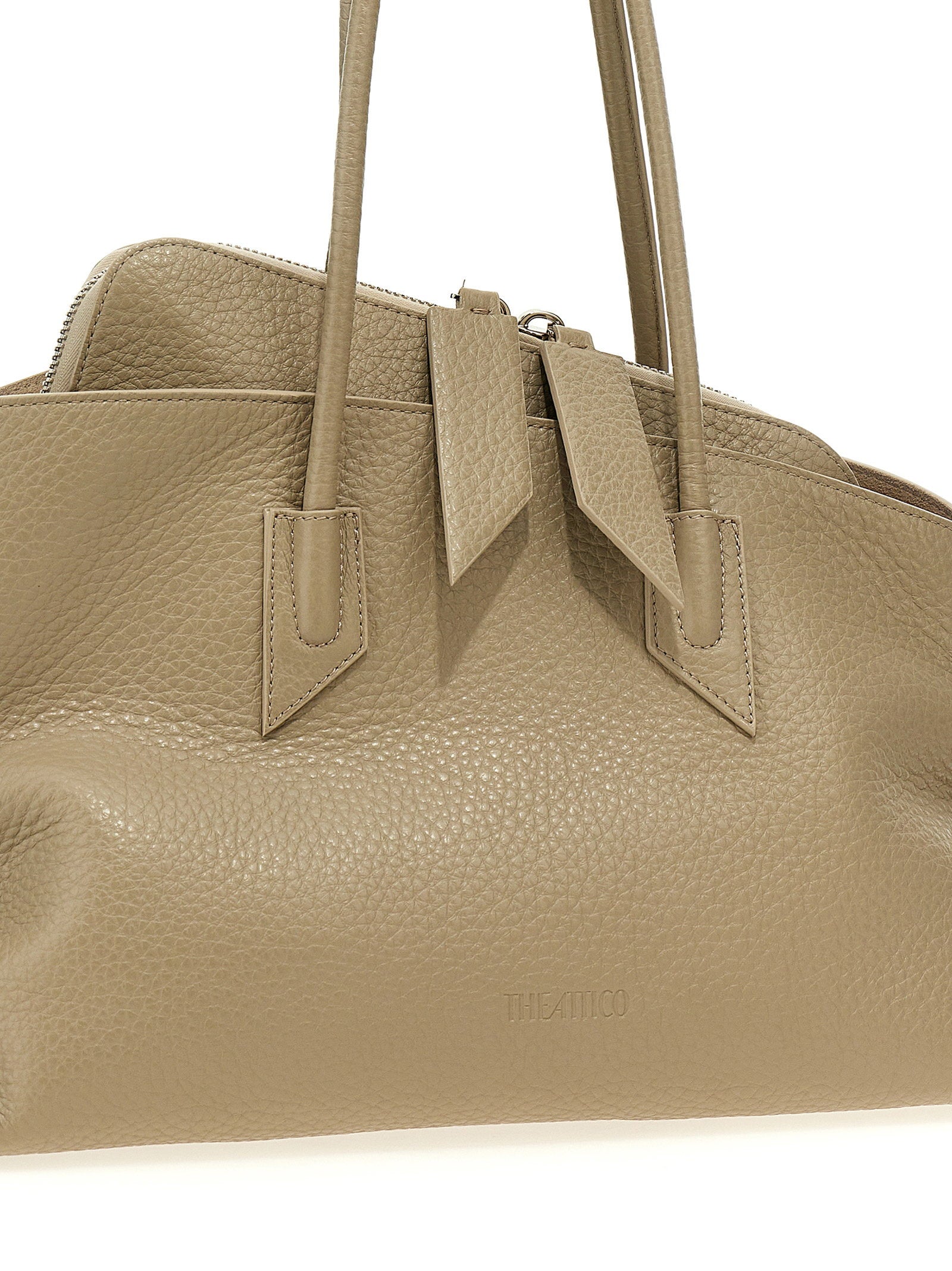 The Attico La Passeggiata Medium Shoulder Bag Beige