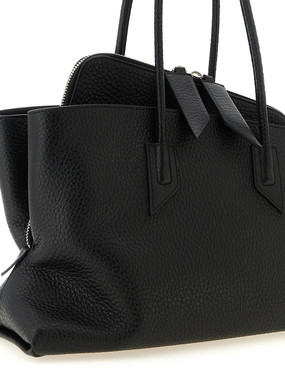 The Attico La Passeggiata Medium Shoulder Bag Black