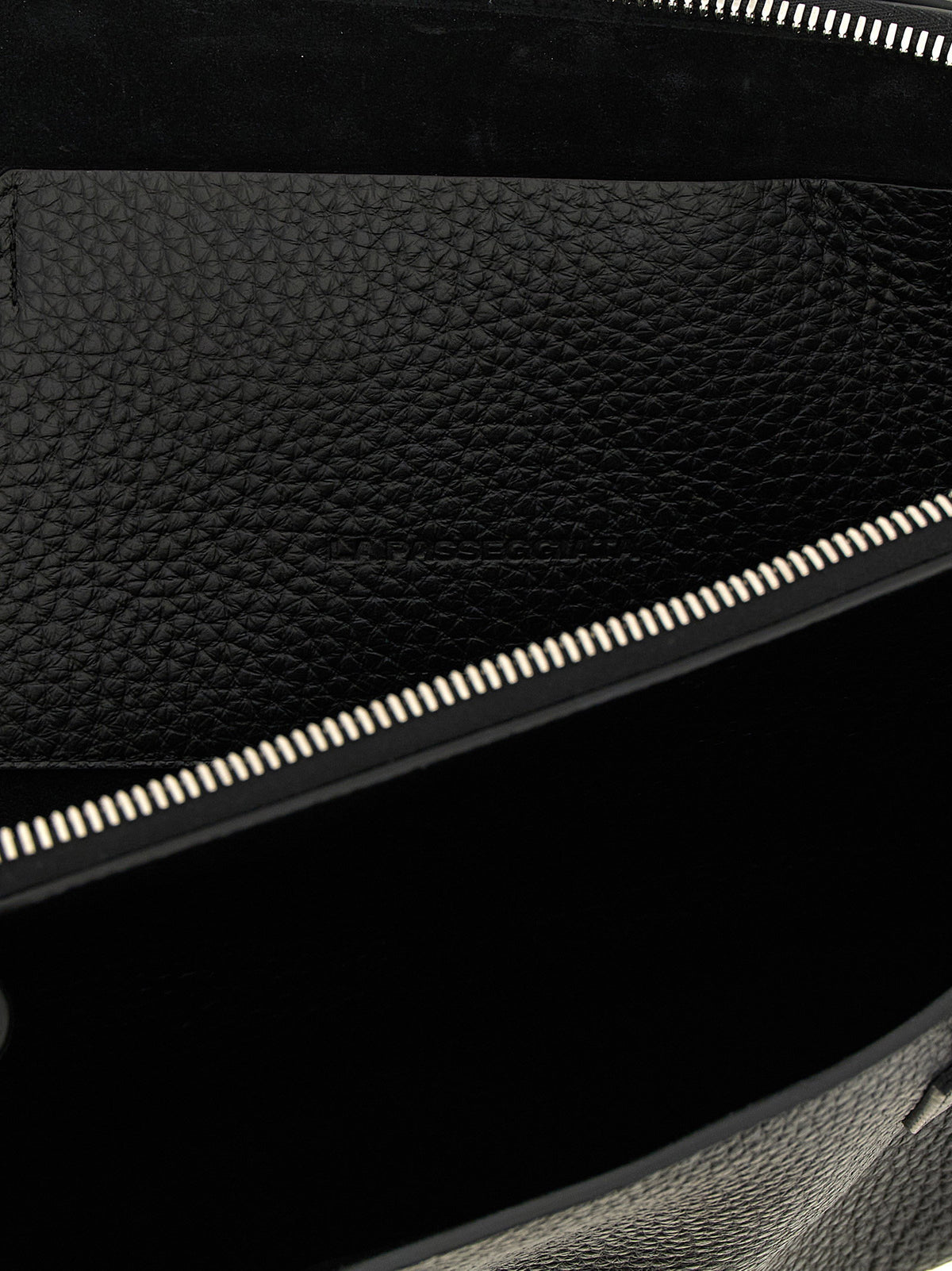 The Attico La Passeggiata Medium Shoulder Bag Black