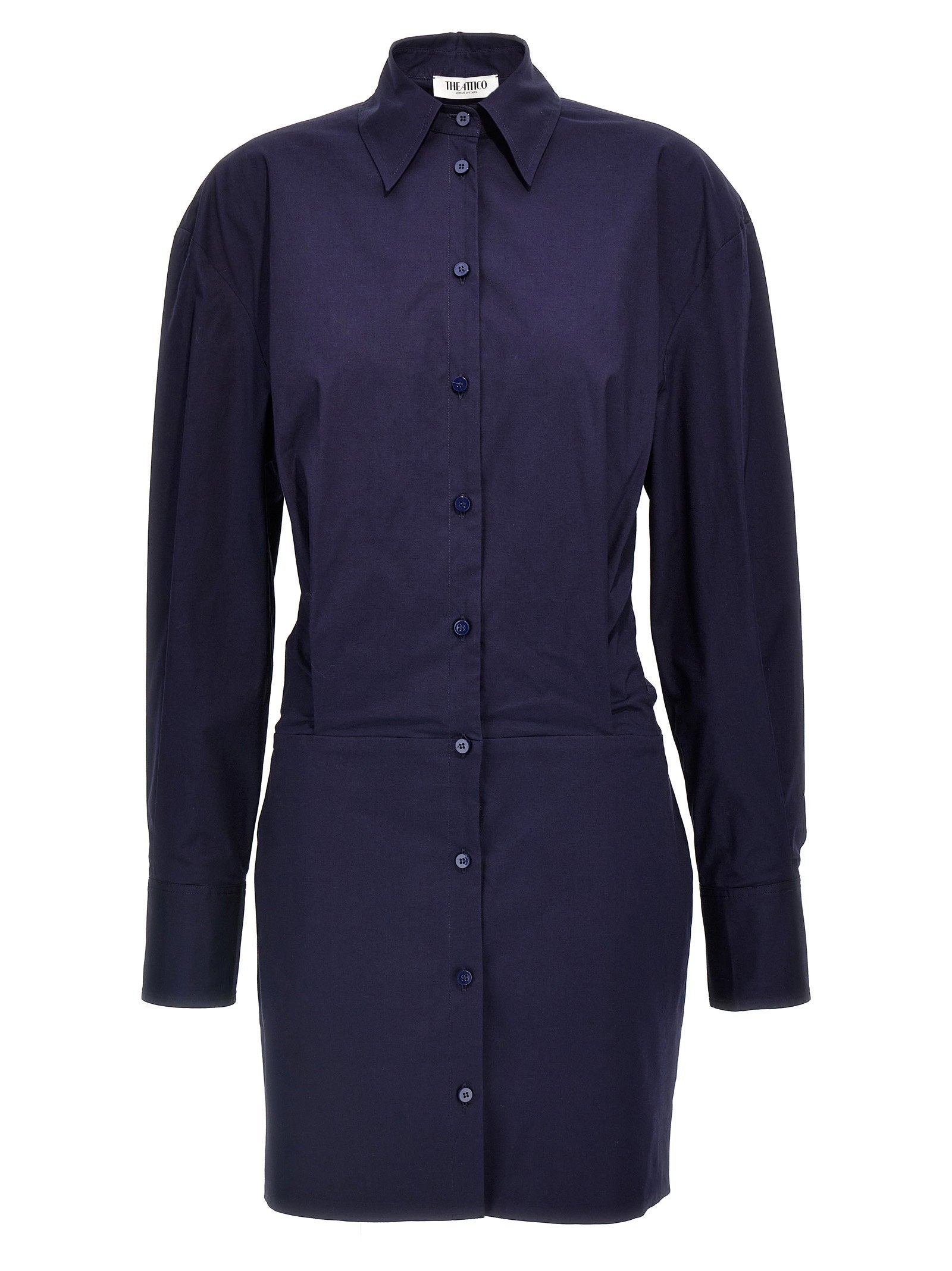 The Attico Mini Chemisier Dress Blue