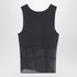 The Attico Gray Silk Gathered Tank Top grey
