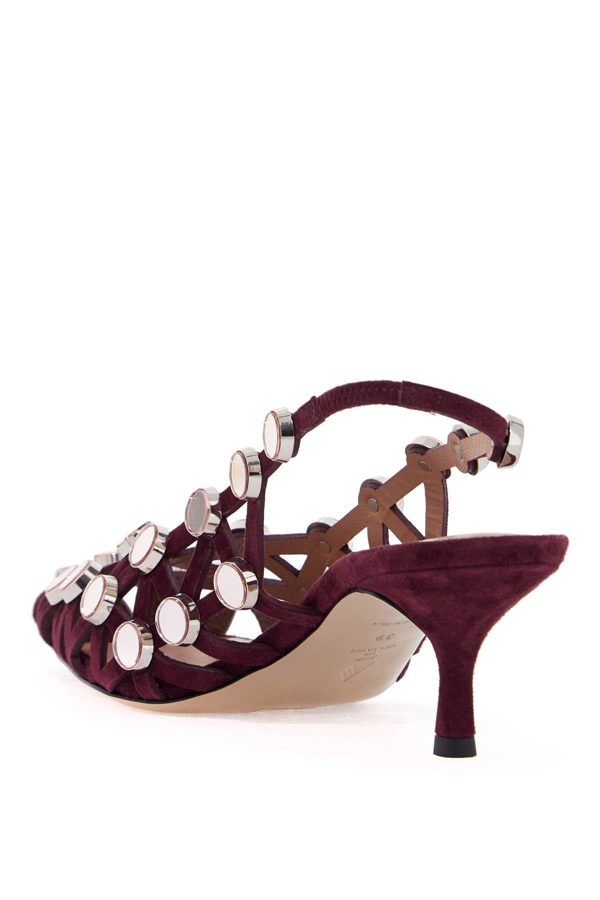 The Attico Grid Slingback Purple