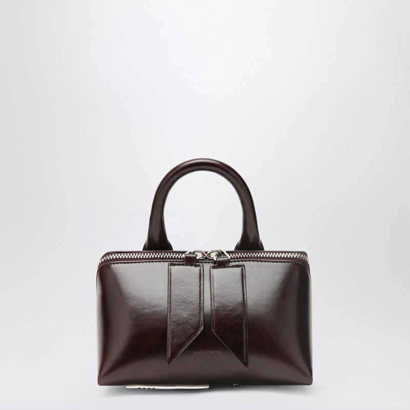 The Attico Military Green Mini Friday Crackled Leather Cross-Body Bag Brown