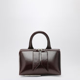 The Attico Military Green Mini Friday Crackled Leather Cross-Body Bag Brown