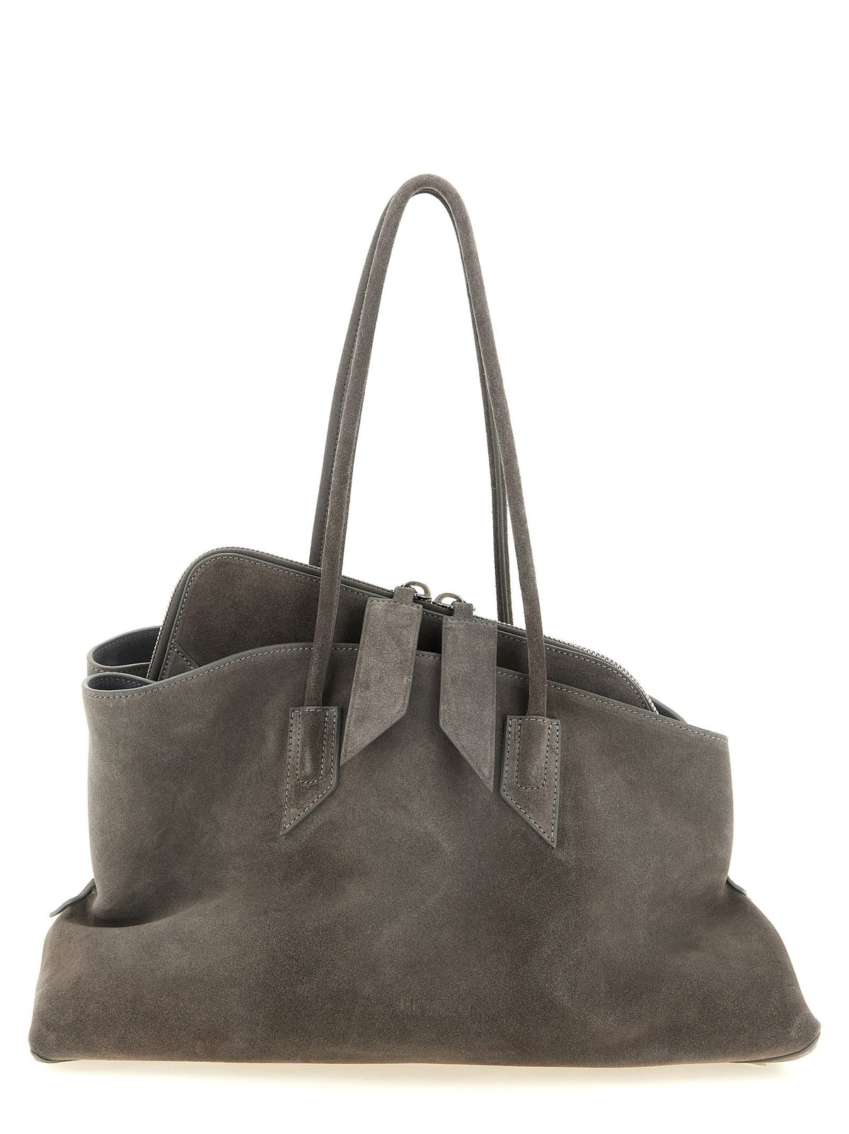 The Attico La Passeggiata Medium Shoulder Bag Gray