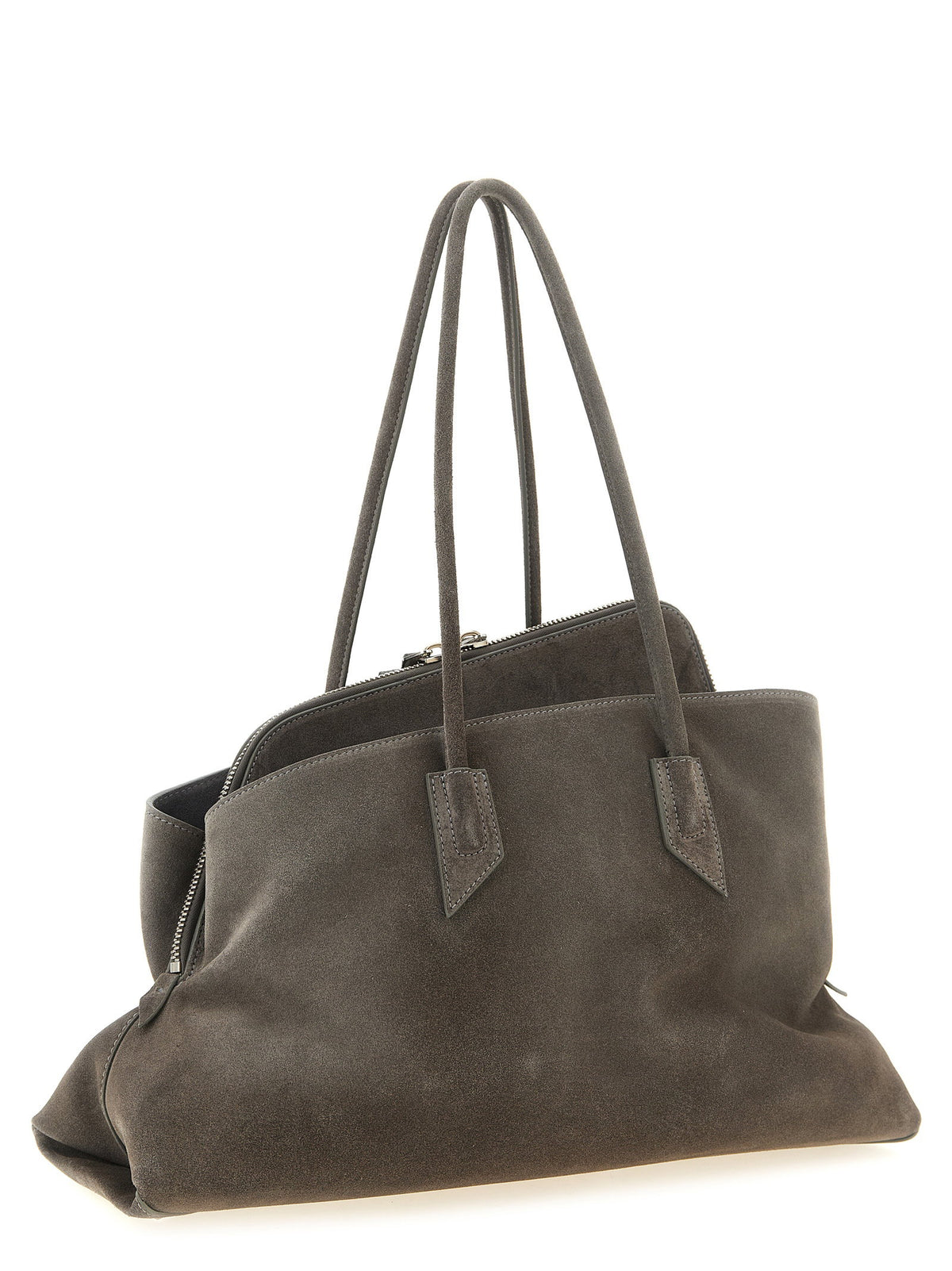 The Attico La Passeggiata Medium Shoulder Bag Gray