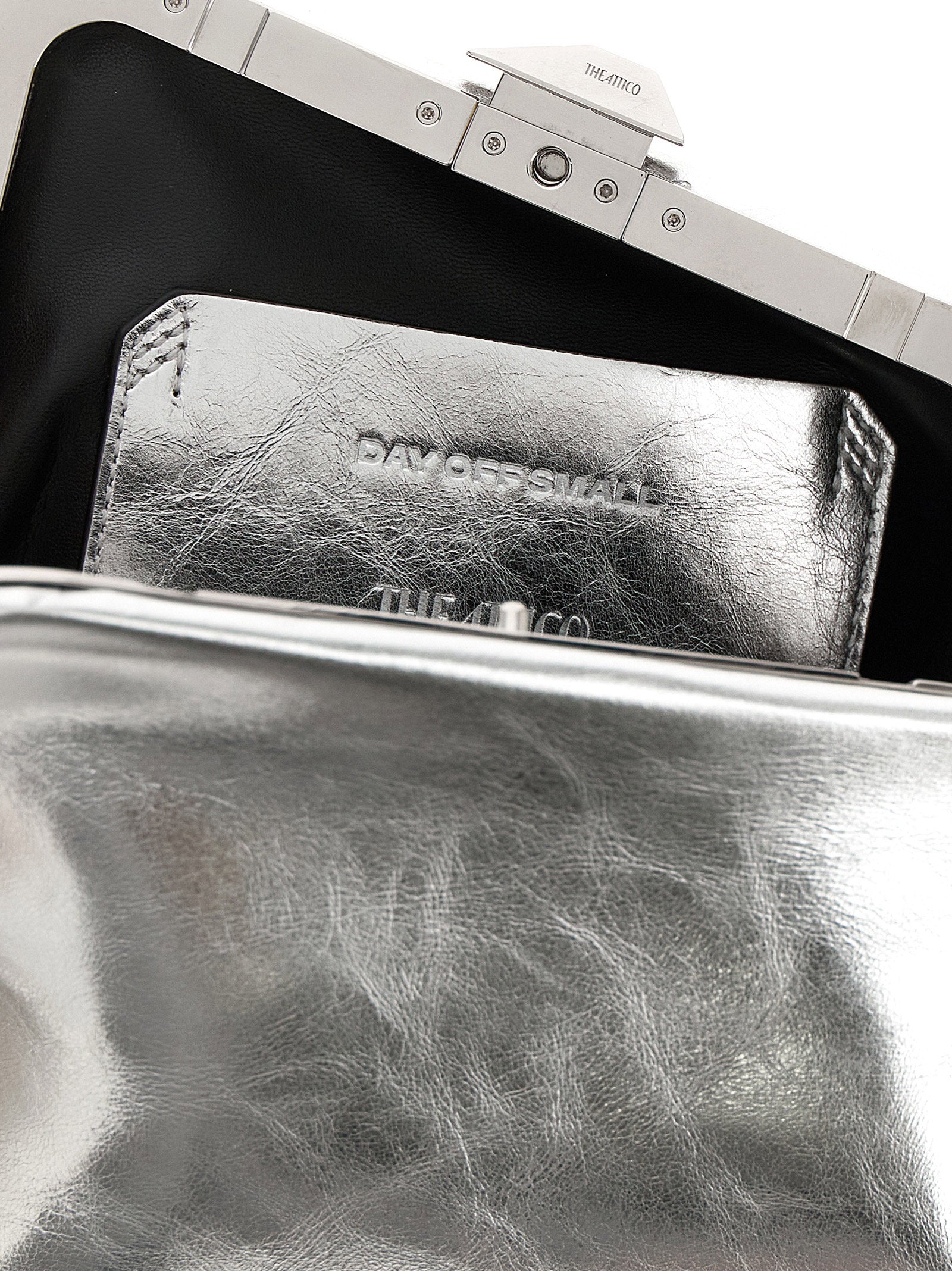 The Attico Day Off Small Clutch Silver