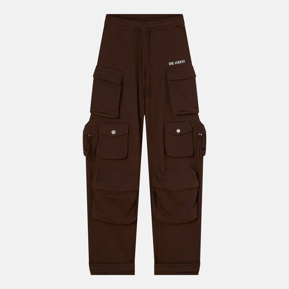 The Attico Wide-Leg Fern Cargo Pants Brown