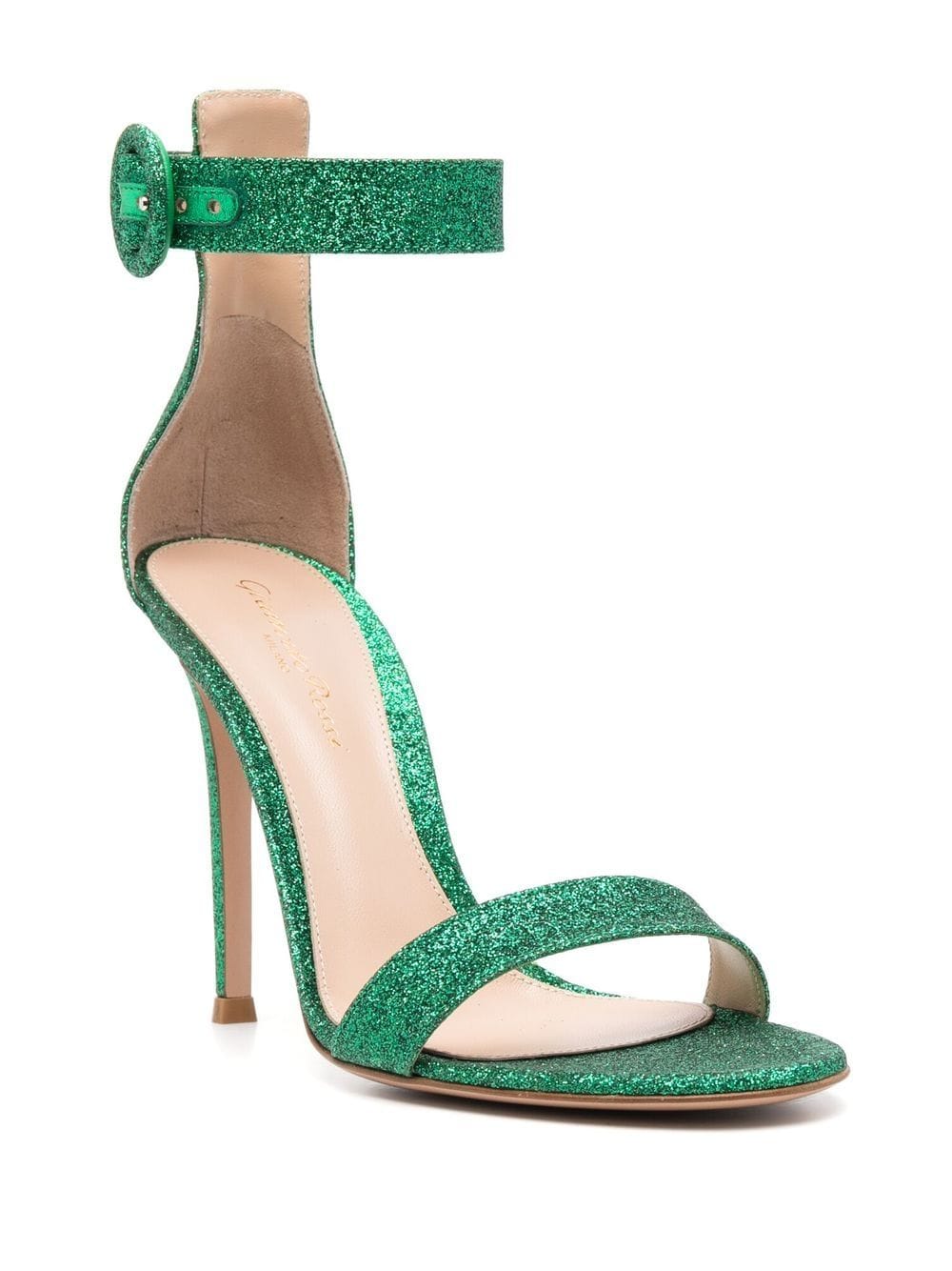 Gianvito Rossi Portofino Glitter Sandals Green