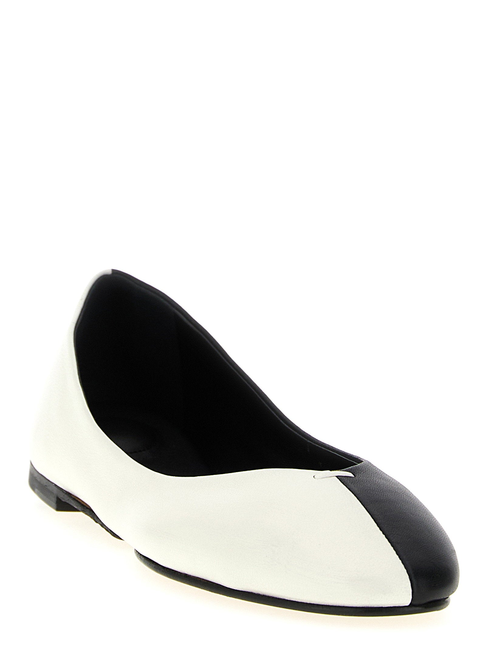 Jacquemus Les Ballerines Ovalo Ballet Flats White/black