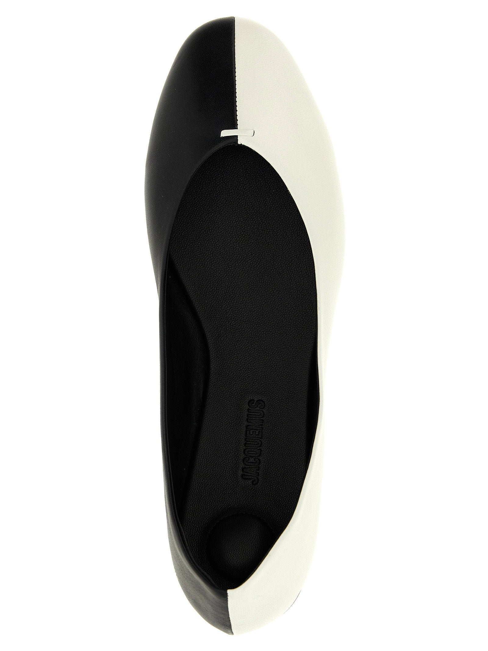 Jacquemus Les Ballerines Ovalo Ballet Flats White/black