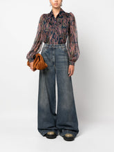 Etro High-Rise Flared Jeans with Pegaso Embroidery Blue Blue