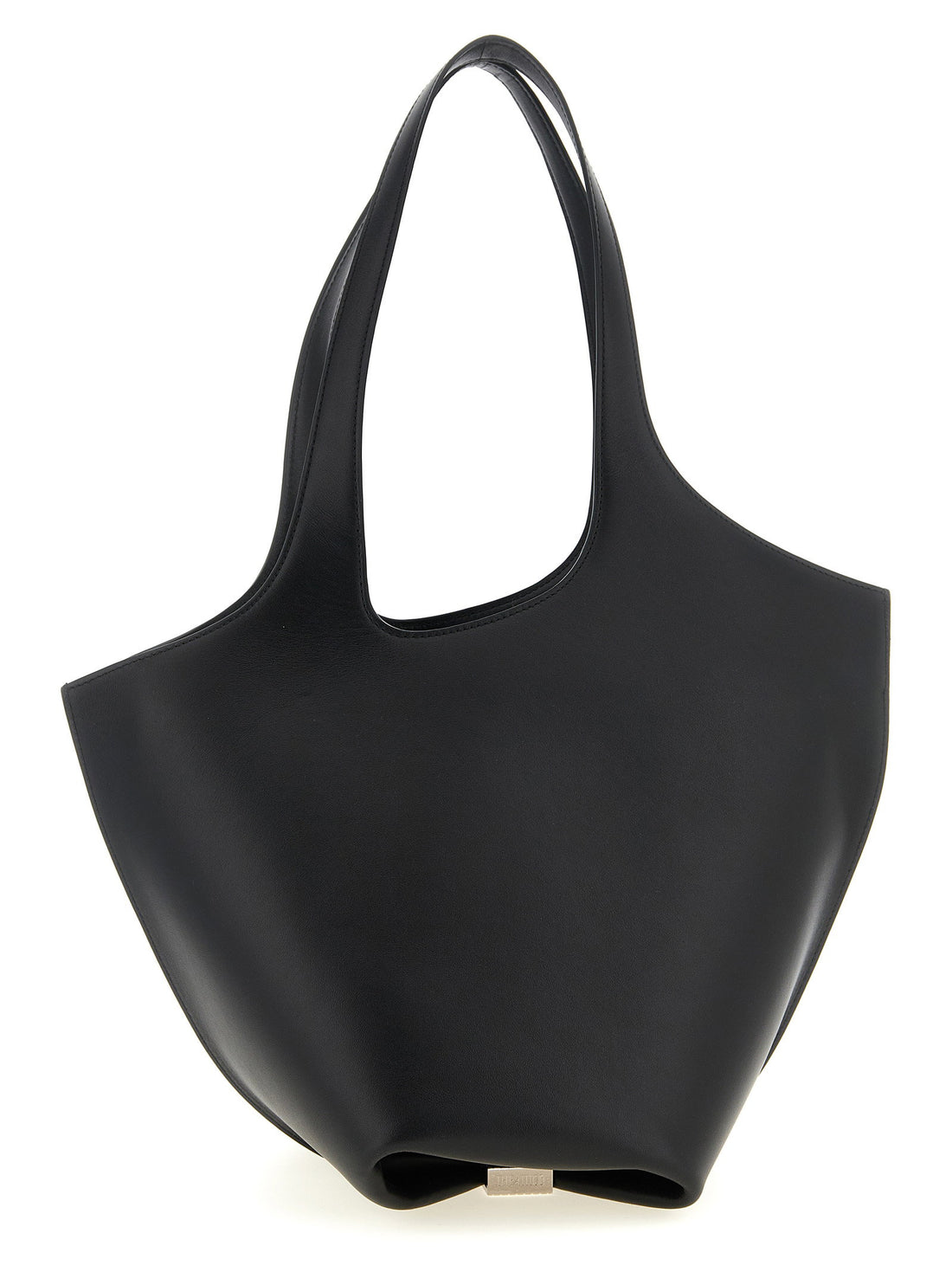 The Attico La Scoop Medium Shoulder Bag Black