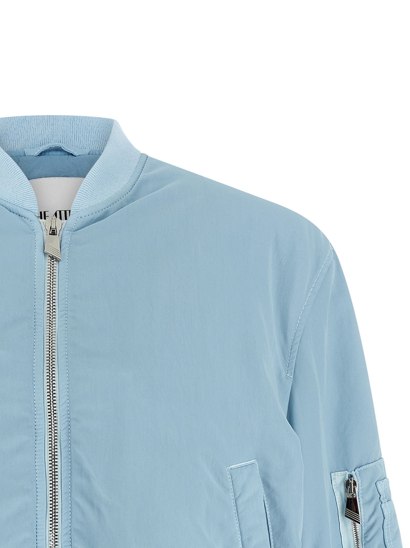 The Attico Anja Bomber Jacket Light blue