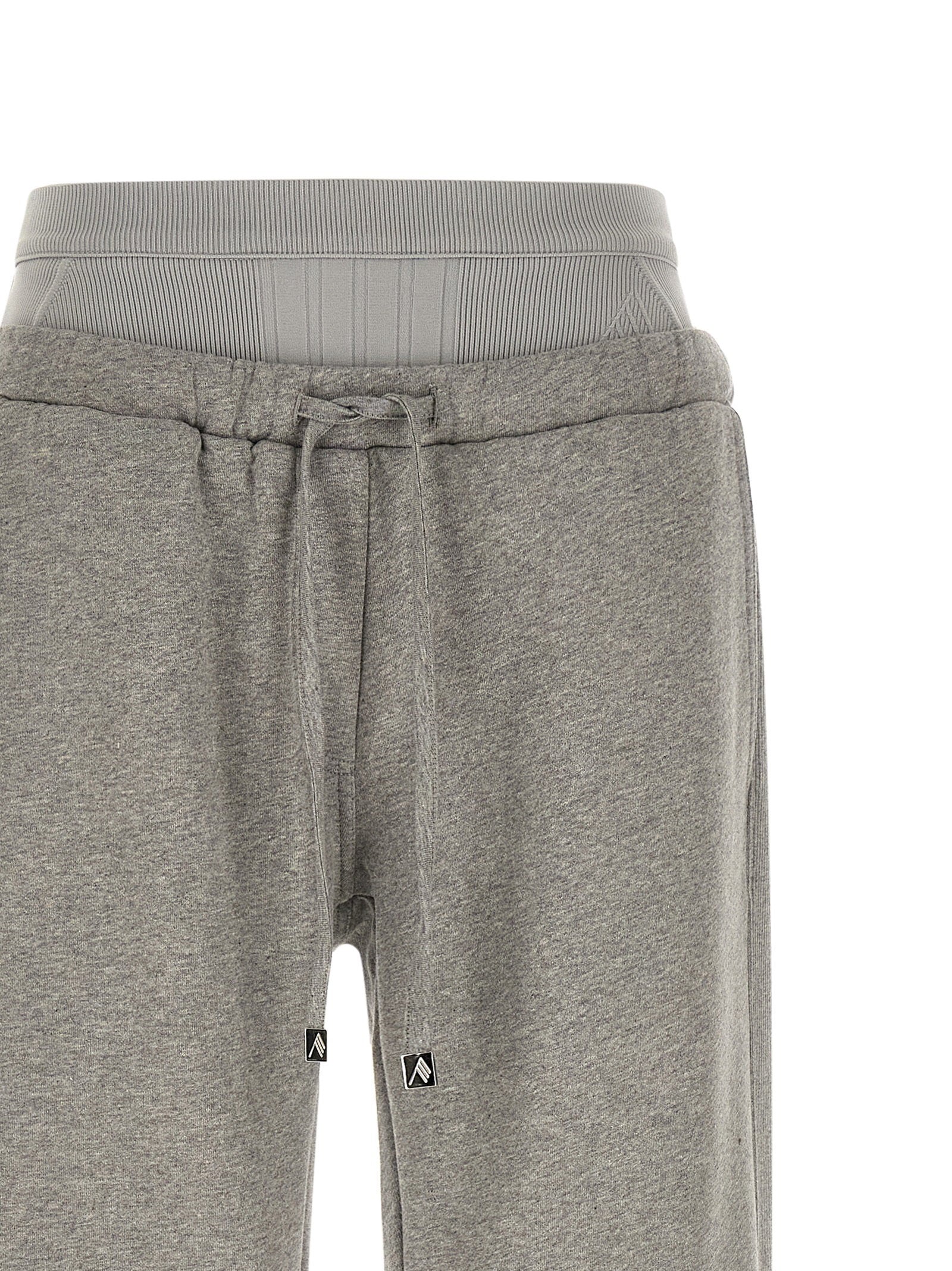 The Attico American Fleece Joggers Gray