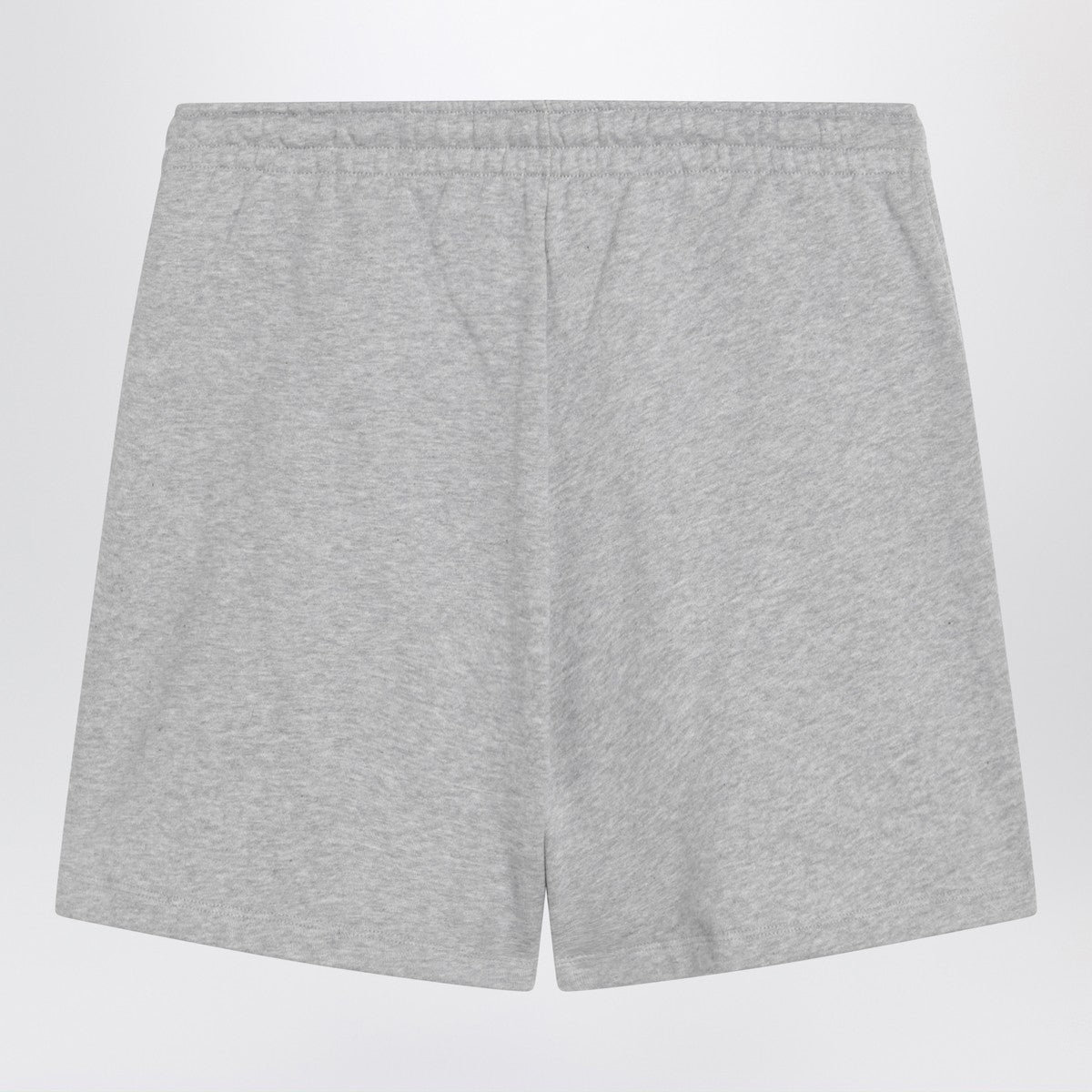 The Attico Grey Cotton Sport Shorts with Logo Patch Grey
