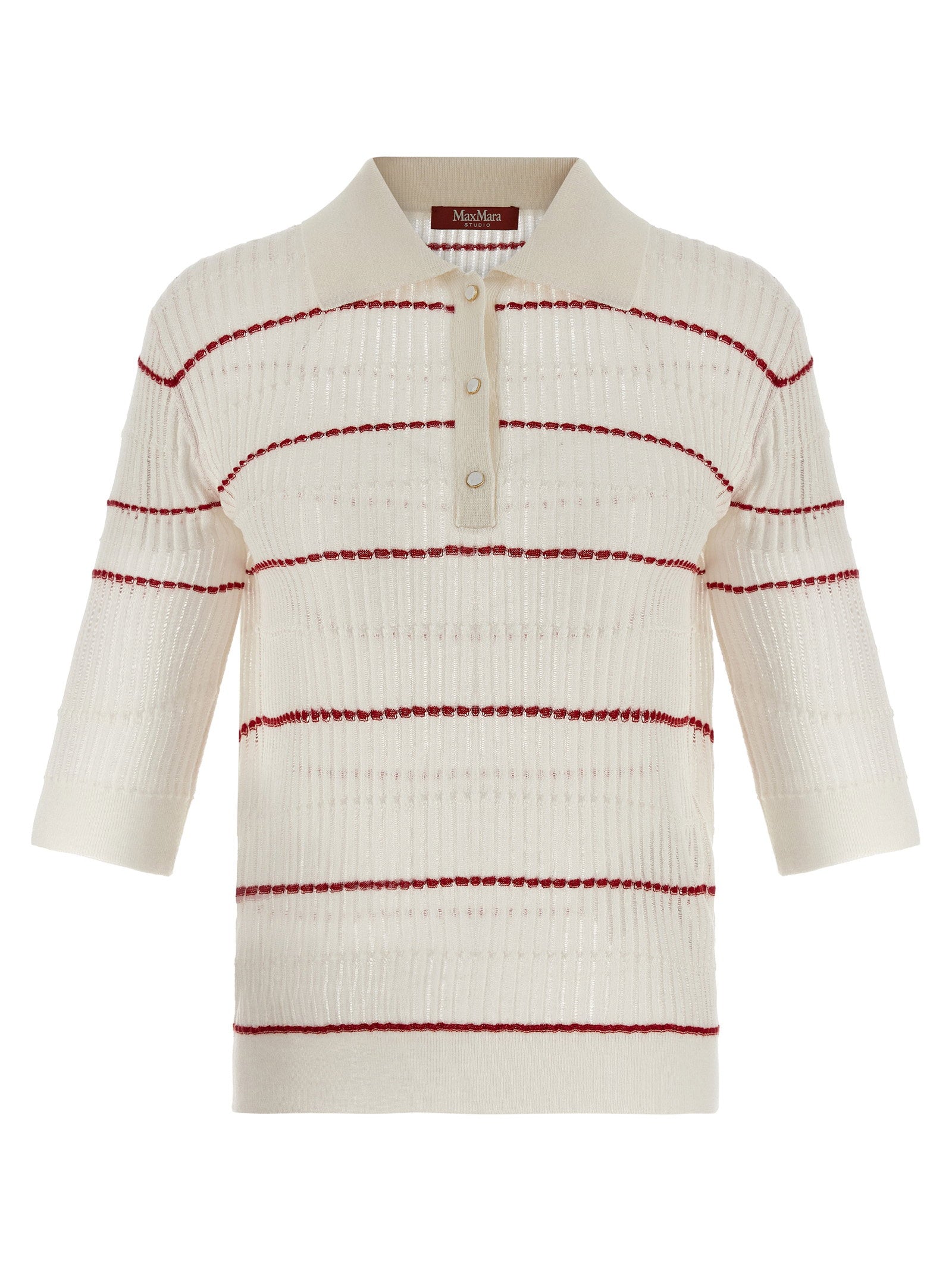 Max Mara Studio Mstgallo Polo Shirt White
