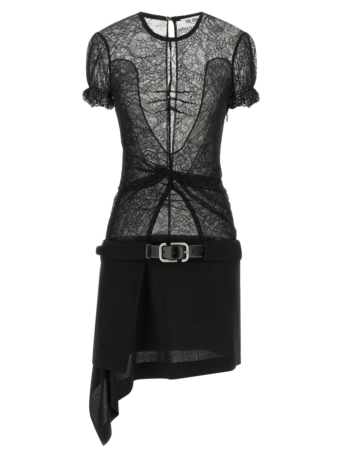The Attico Lace Dress Black