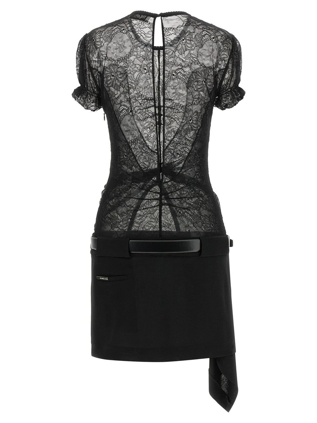The Attico Lace Dress Black