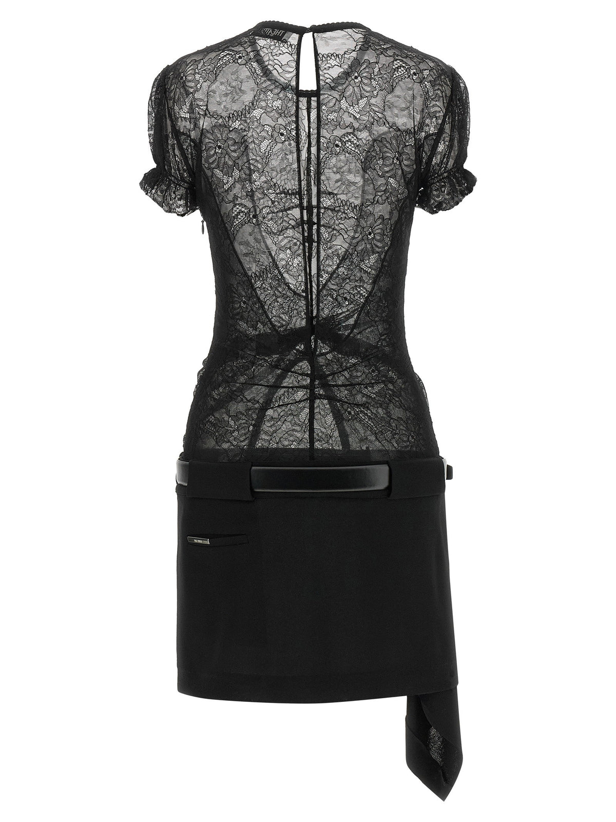 The Attico Lace Dress Black