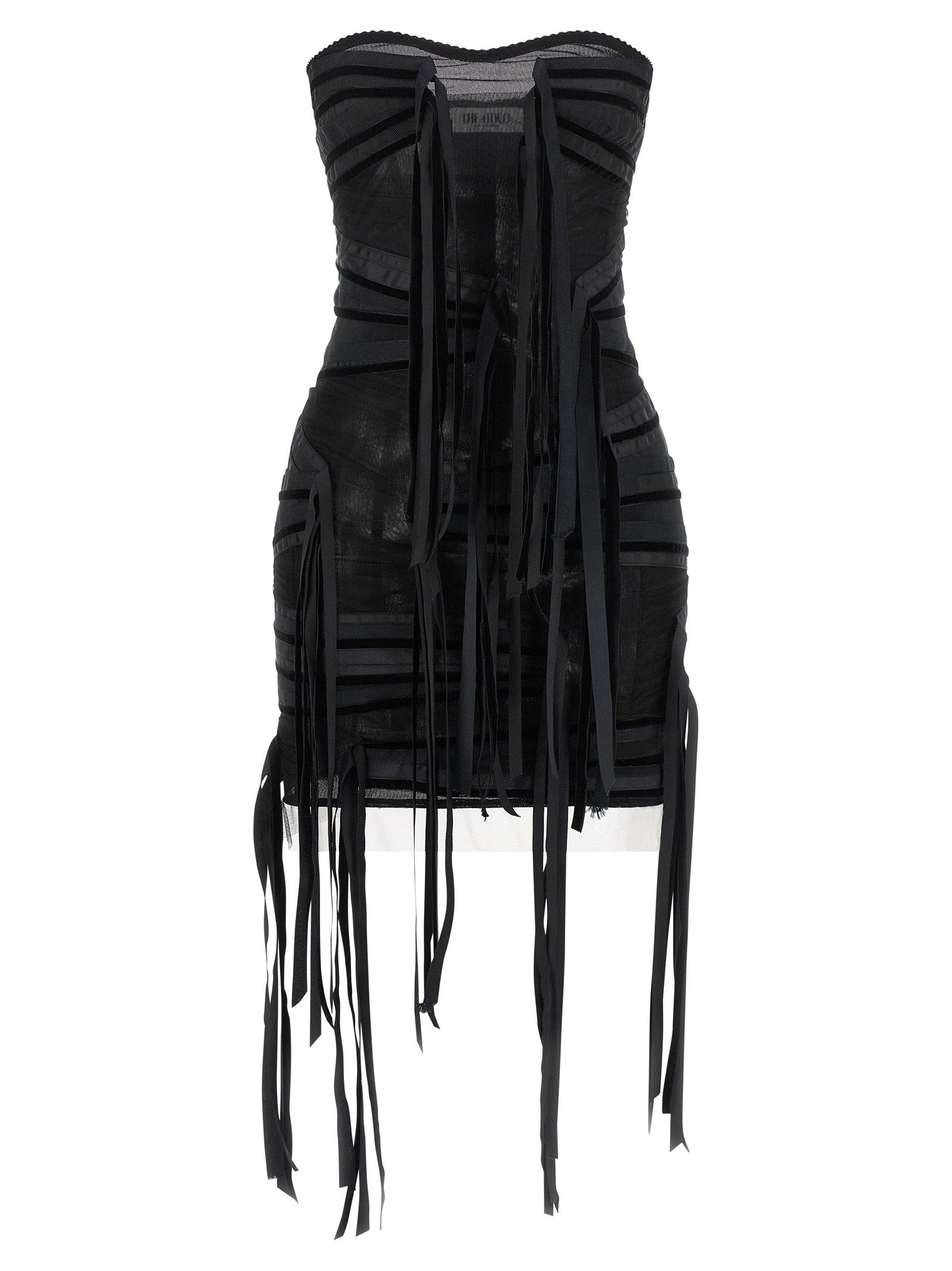 The Attico Ribbon Dress Black